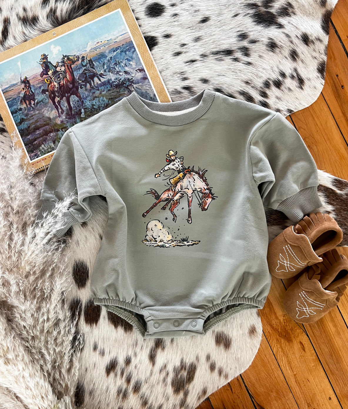 Cody Rank Roan Bubble Romper (light green)