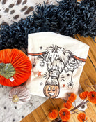 Halloween Highland Spider Design Tee or Sweatshirt (cream) (Adult)