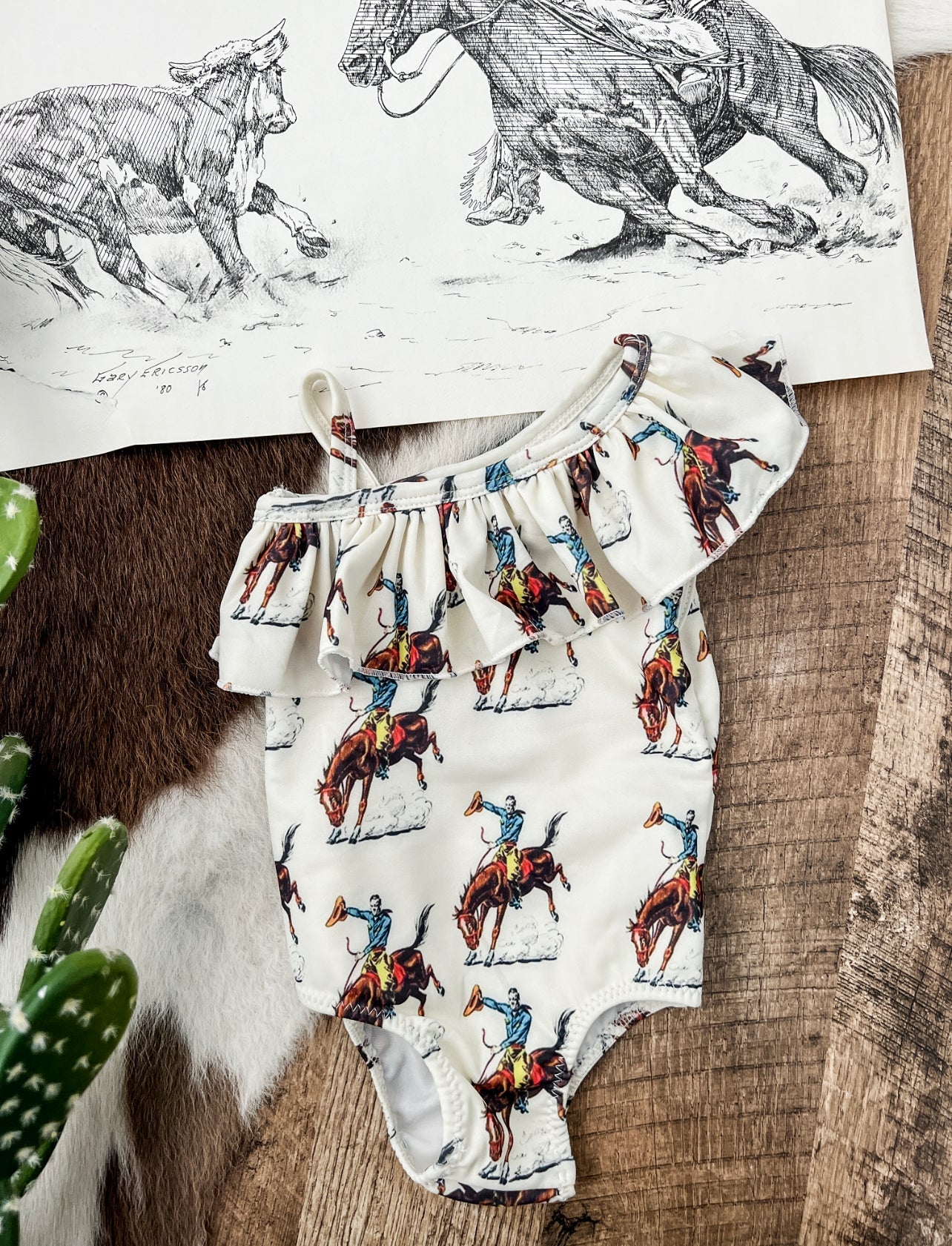 Cowboys Ruffle Swimsuit