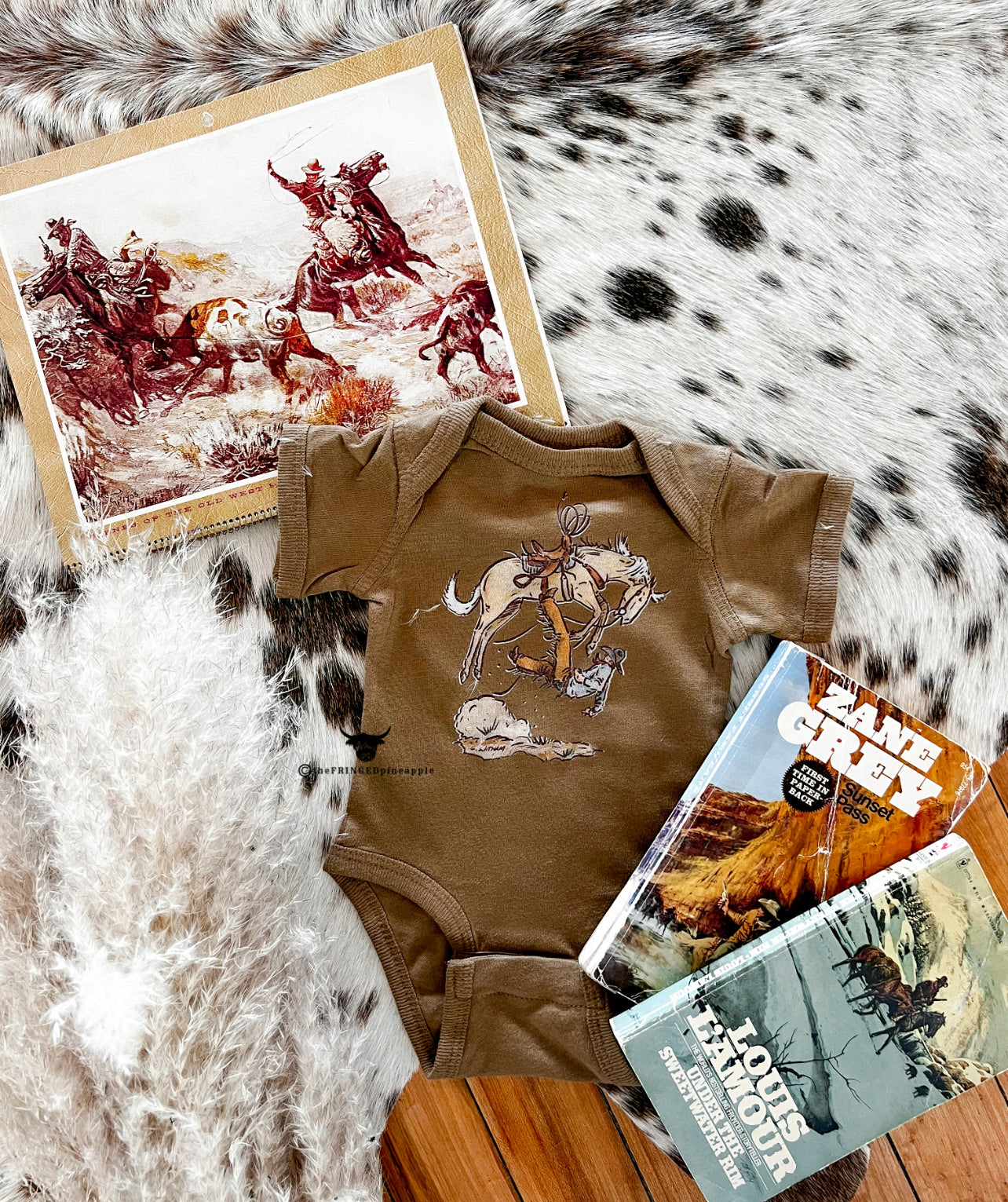 Horse Sandwich Cowboy Buck off(onesies/tee) (coyate) (little kid)