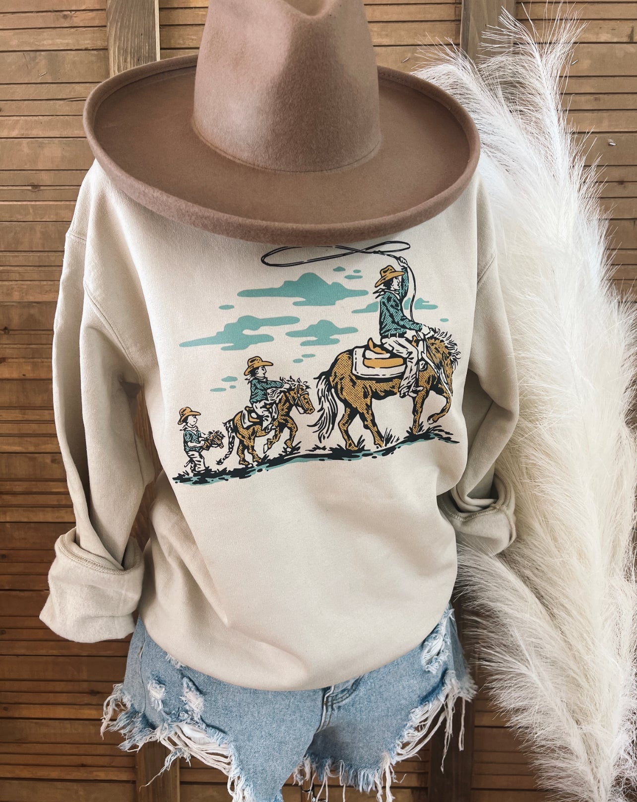Cowboy Evolution Sweatshirt(Adult)(Taupe)