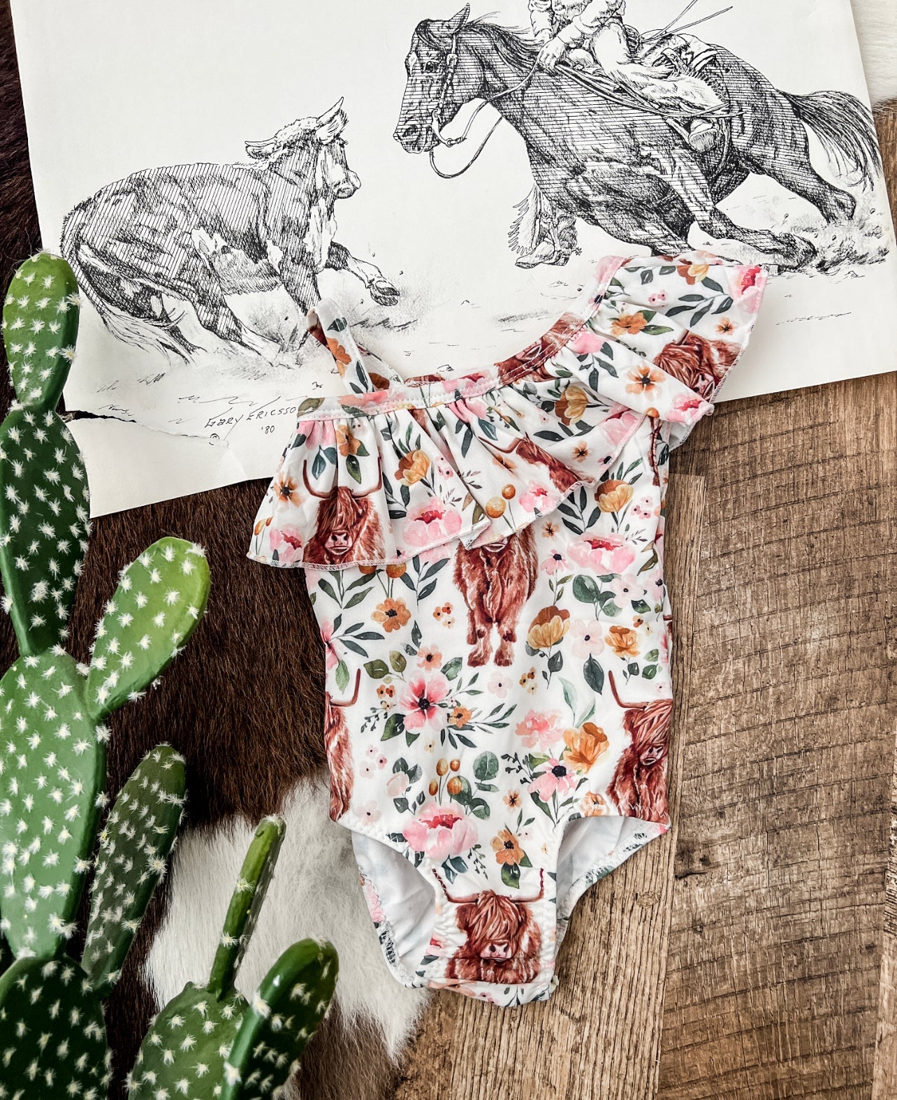 Highland Ruffle Swimsuit 0-3m (4xs)