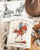 Bull Rider Cowgirl Tee or Sweatshirt(Adult)(Cream)