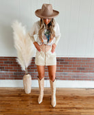Vintage Cowgirl Skirt(Cream)