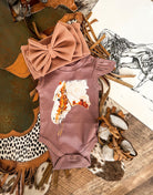 Paint Pony Ruffle Onesie (little kid)(Aster)