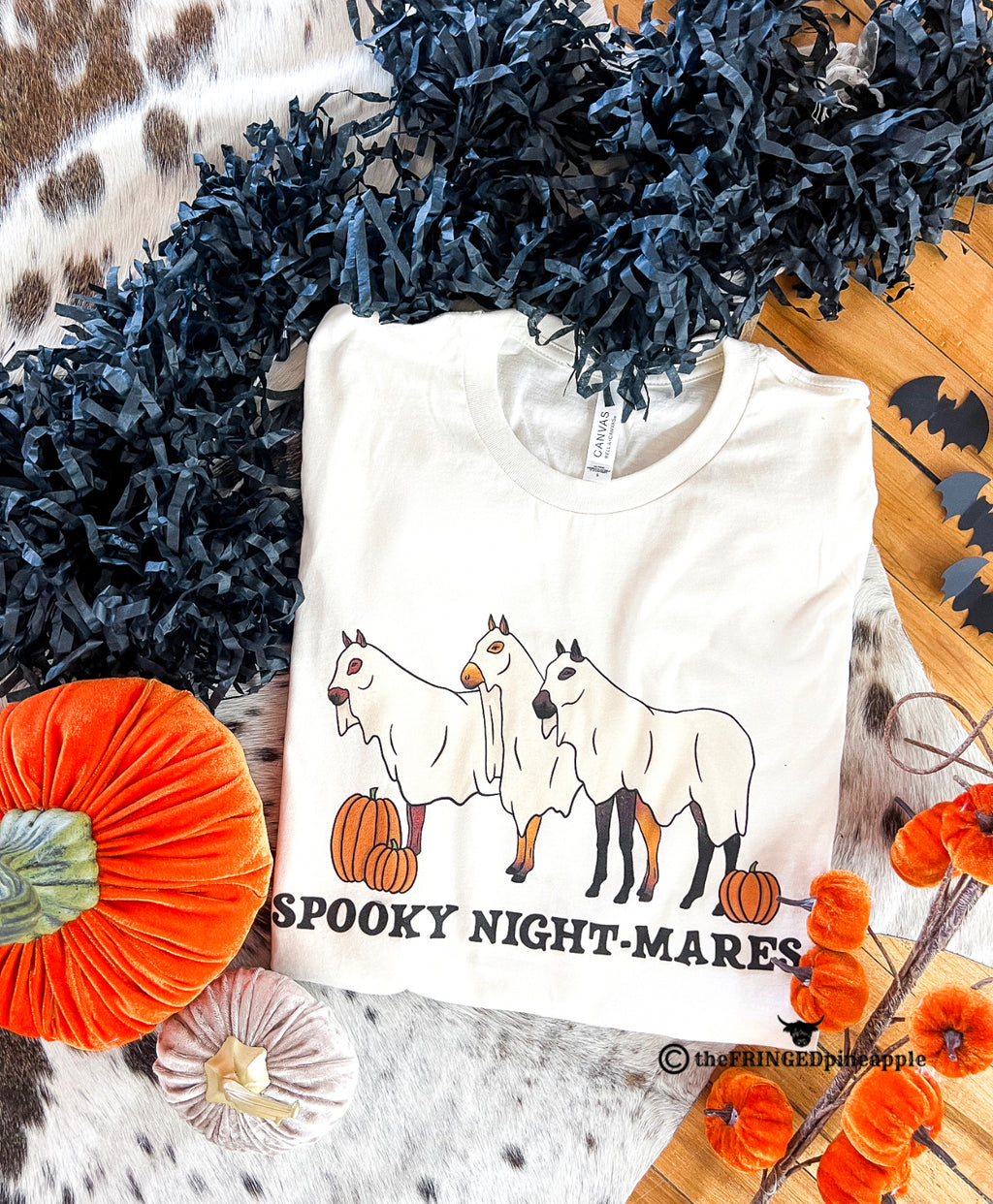 Halloween Spooky NightMARES Design Tee or Sweatshirt (cream) (Adult)