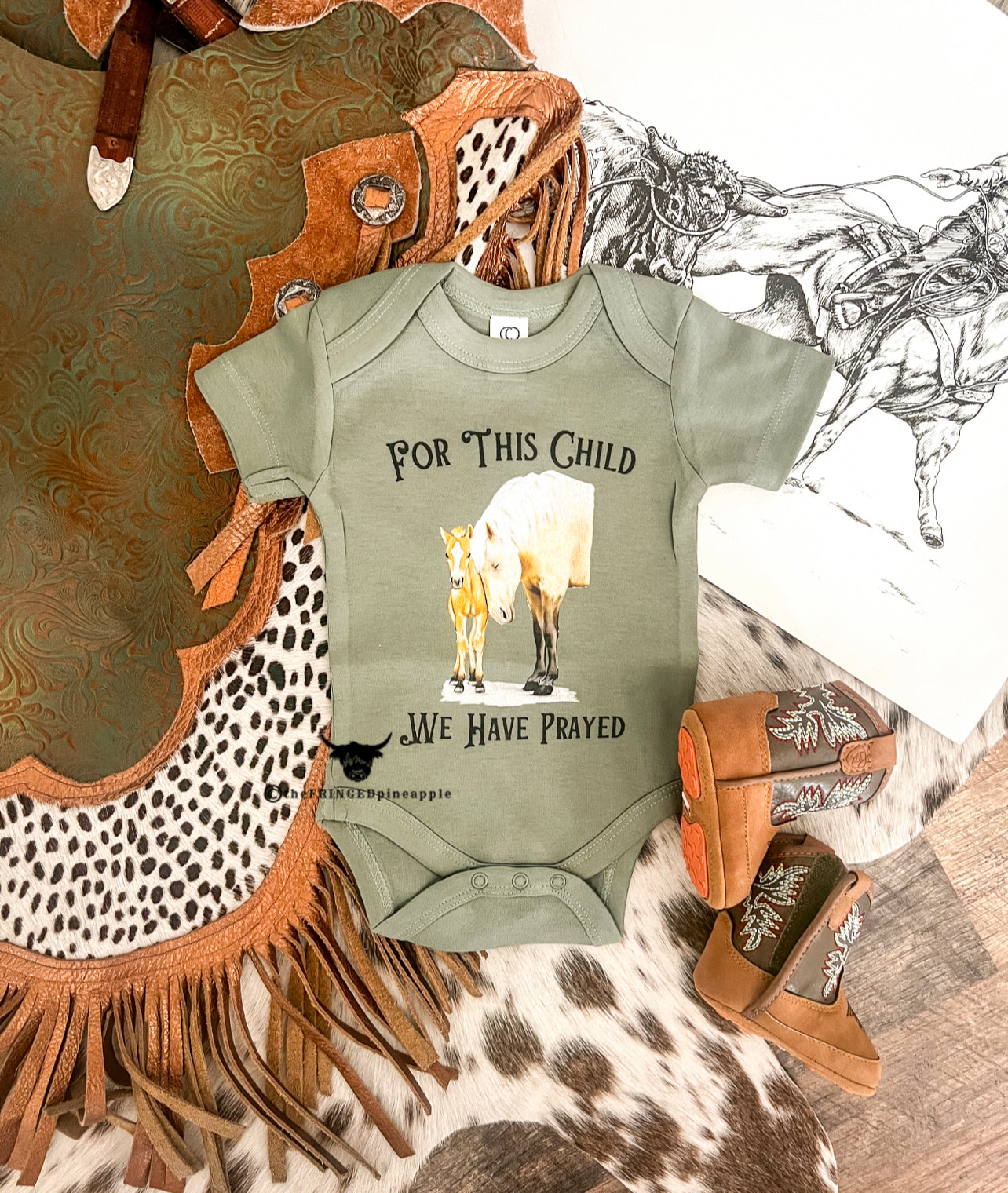 For This Child Onesie /Tee(little kid)(green)