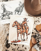 Lone Rider Cowgirl Design (Youth Onesie/Tee)(cream)