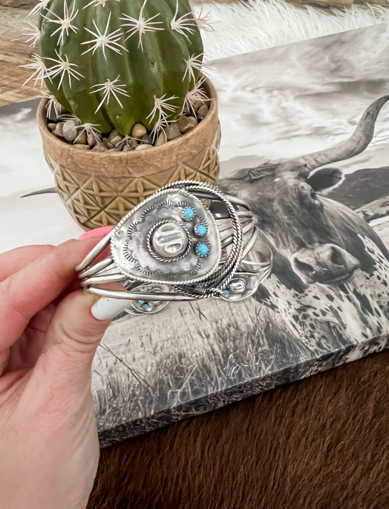 Cowboy Take Me Away Turquoise stone Bracelet