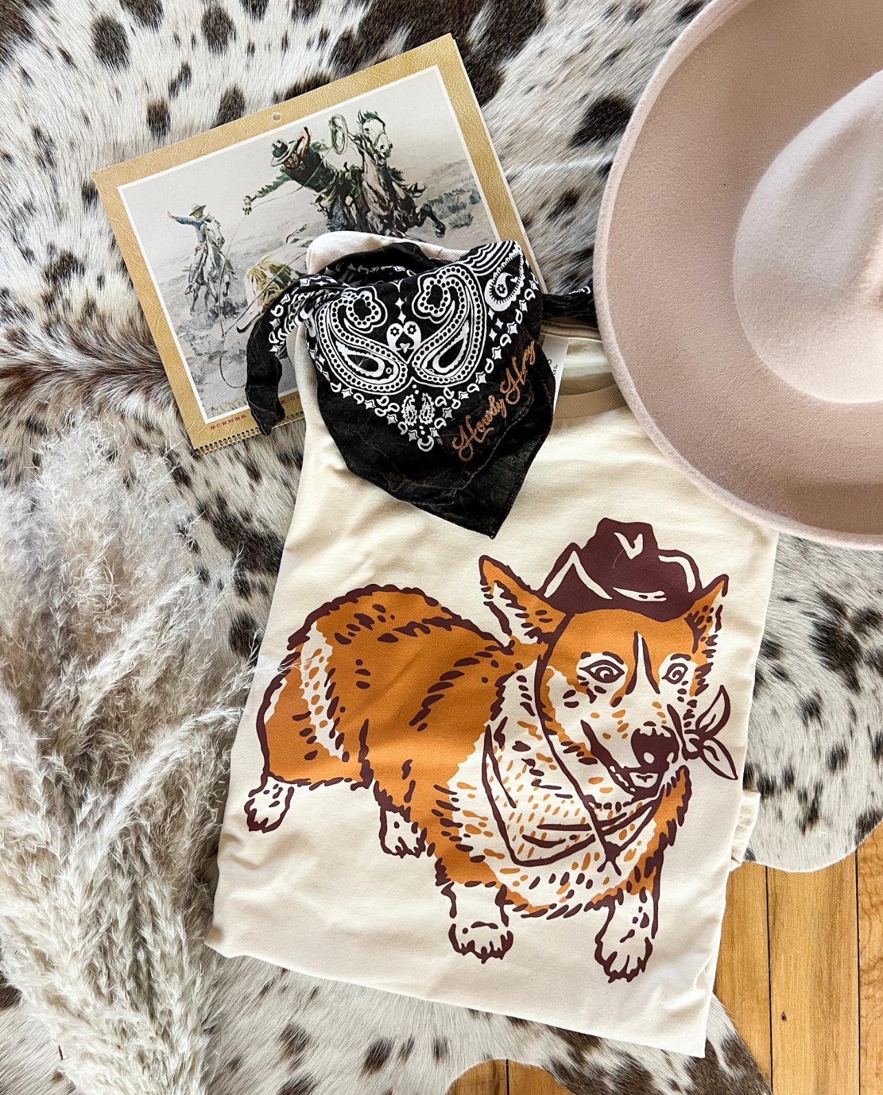 Corgi Tee or Sweatshirt (Adult)(Cream)