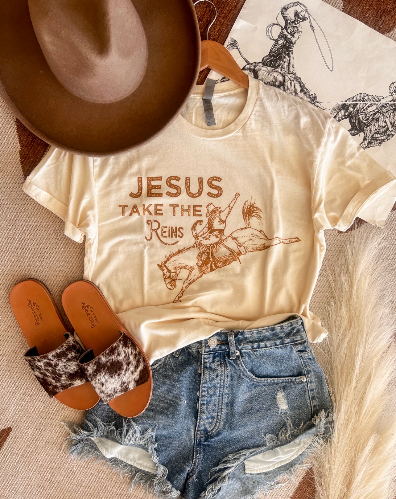 Jesus Take The Reins Tee – theFRINGEDpineapple