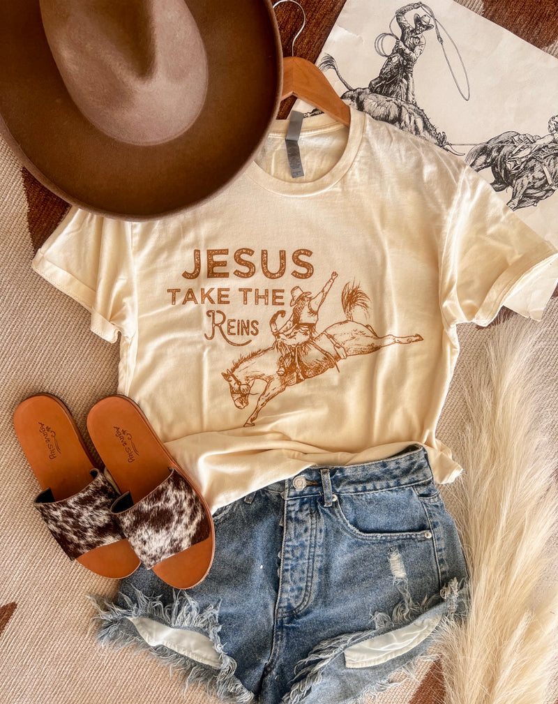 Jesus Take The Reins Tee TheFRINGEDpineapple Jesus take the reins tee thefringedpineapple