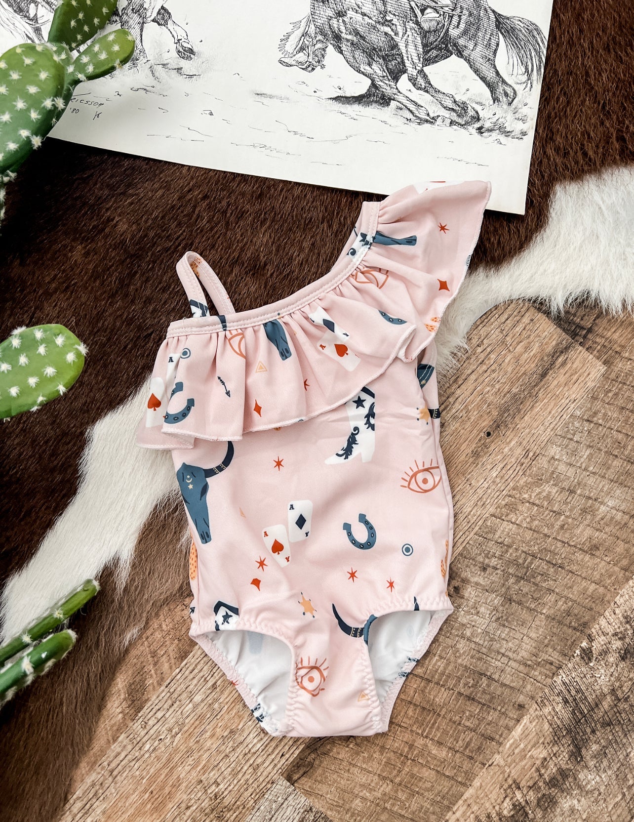 Wild Card Ruffle Swimsuit 0-3m (4xs)