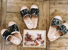 Cowhide Slides (Salt & Pepper)