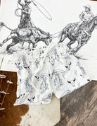 Bullskull Roper White Western Swim Trunks (little kid)