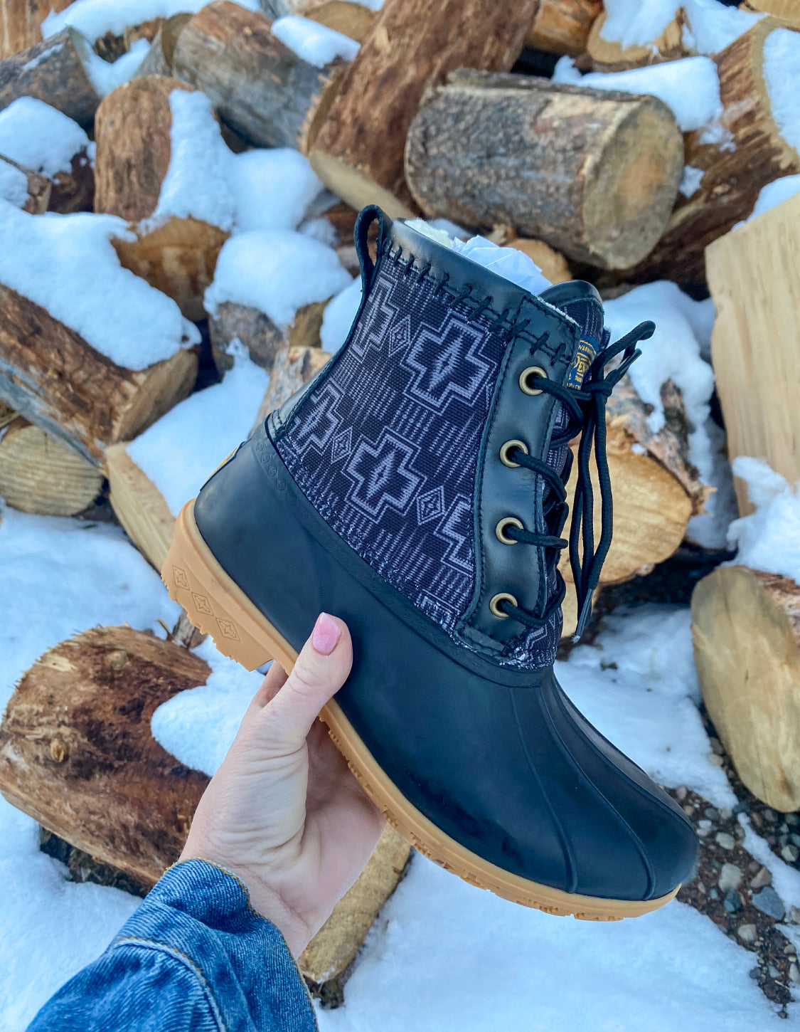 Lined Pendleton Boots (Harding - Black) 10