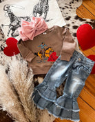 Calf Roper Valentine Sweatshirt(Infant) (Cognac)