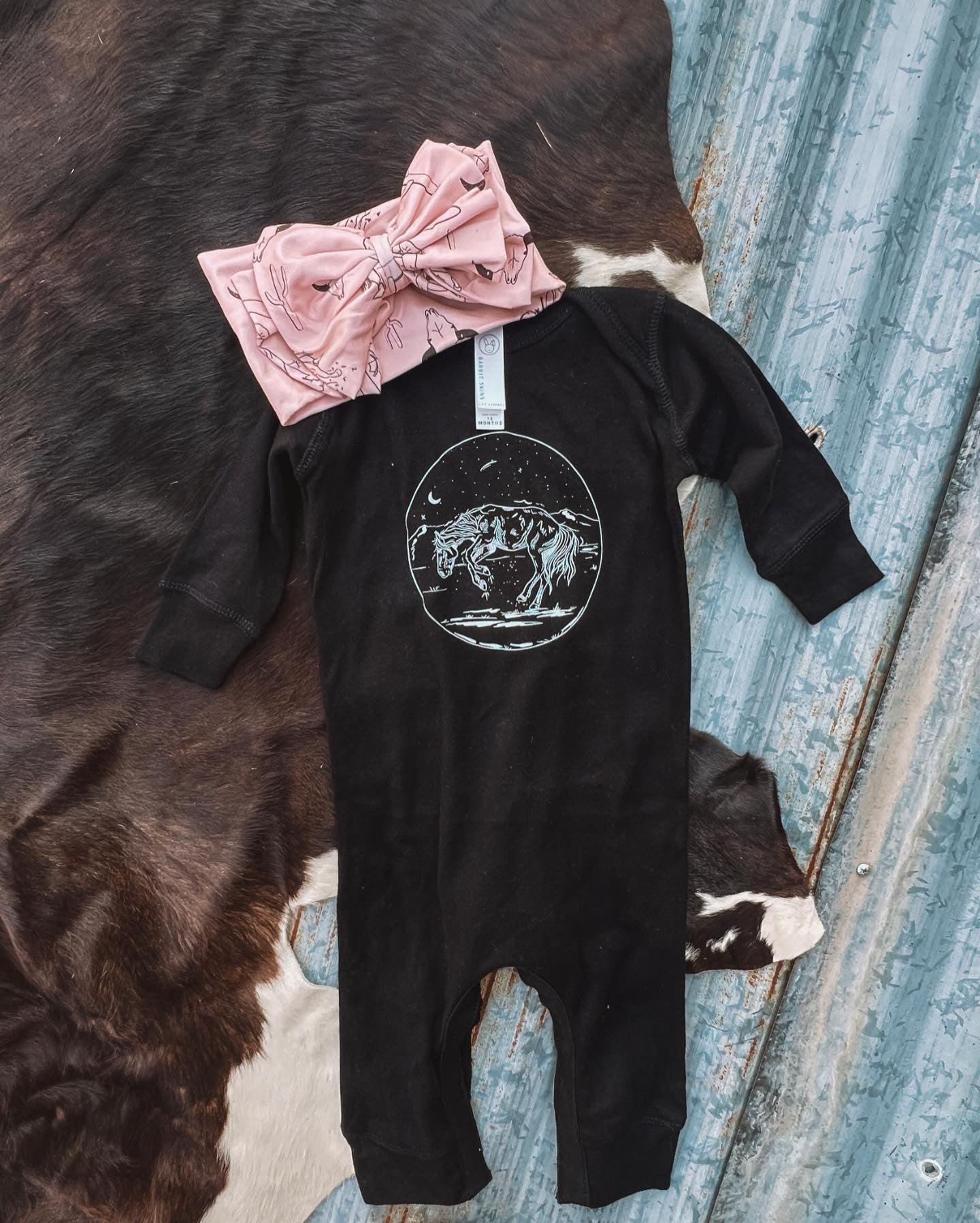 Midnight Horse (One piece Long Onesie)