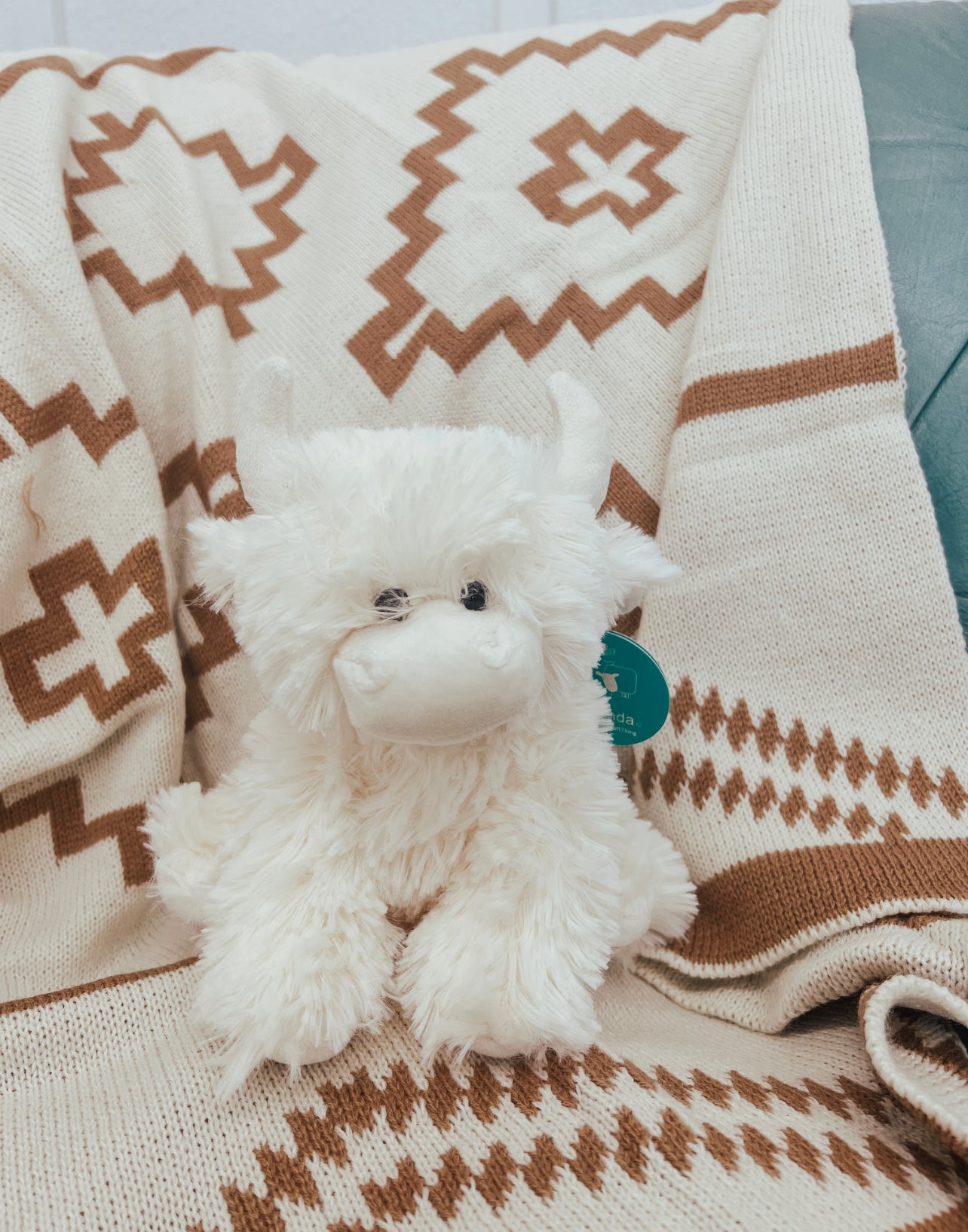 Shaggy Thing Highland Stuff Animal (white)(20cm)