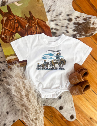 Cowboy Evolution Bubble Romper(Short Sleeve)