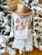 Buckin Reindeer Sweatshirt (heathered grey)