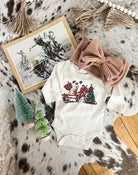 Buckin Reindeer Longsleeve Onesie(little kid)(natural)