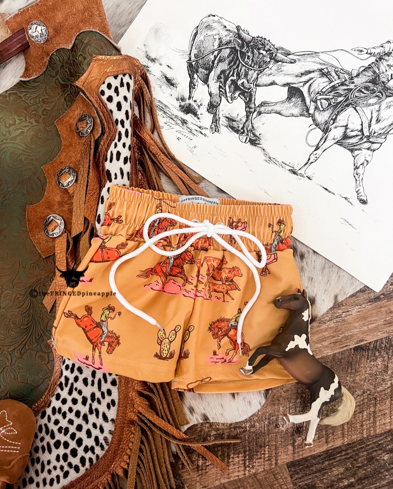 Cowboy Chasers Swim Trunks(little kid)