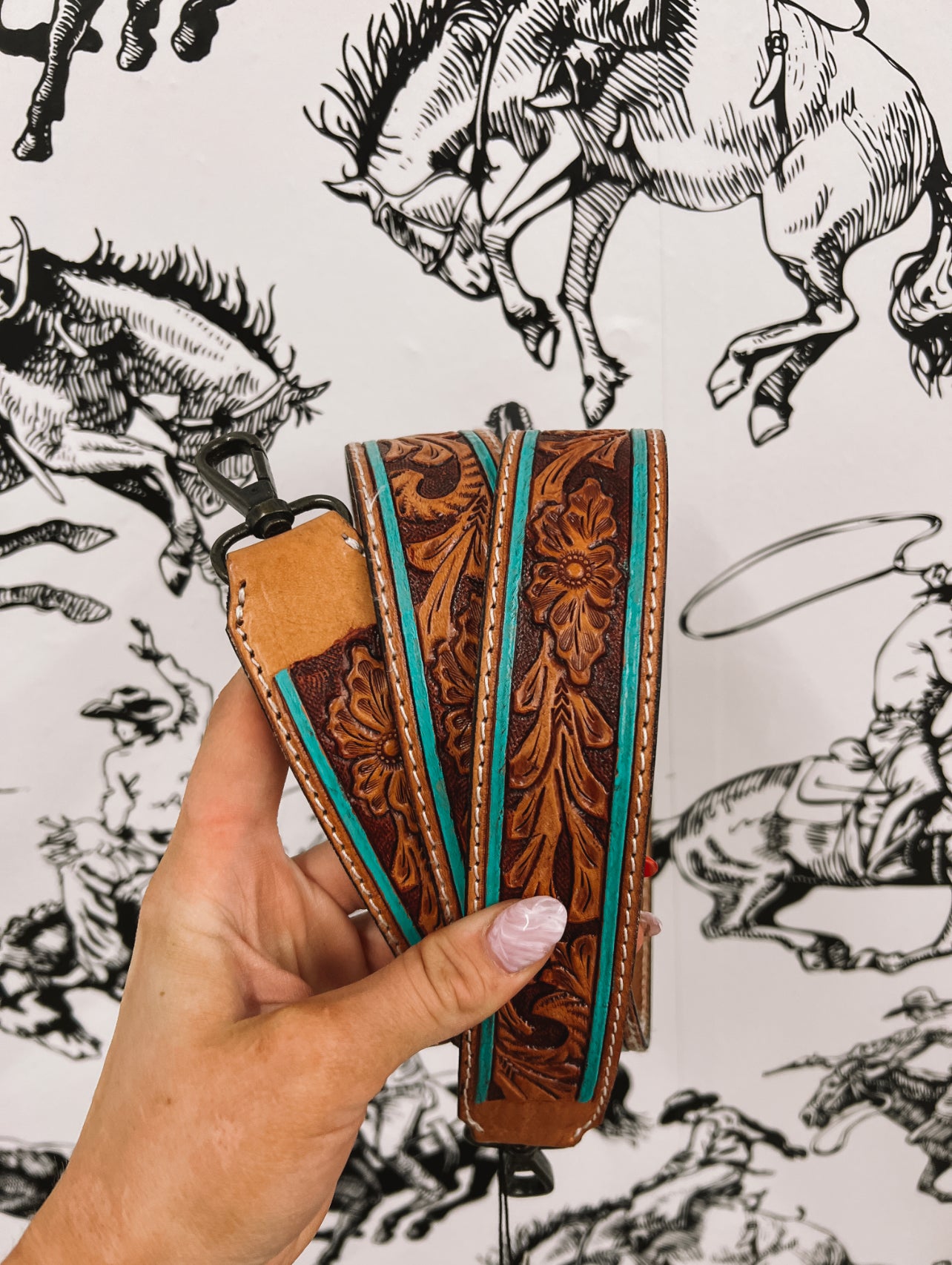 Hand Tooled Small Leather Purse by Stephen Vaughn Leatherworks
