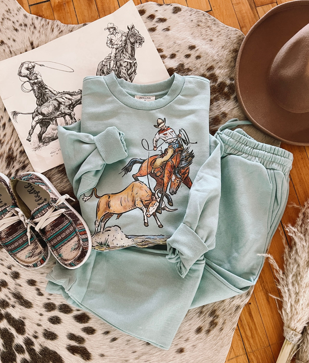 Cody Top Notch Buckaroo Rank Set(Dusty Green)