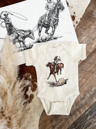 Cody Horse S/S Onesie (Infant/Toddler/Youth) (Cream)
