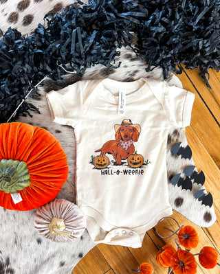 Halloweenie Halloween Design Design (Youth Onesie/Tee)(cream)