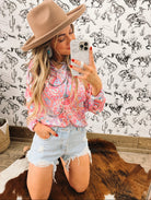 Cowboy Man High Rise Denim Shorts(S8745A)(light Wash)