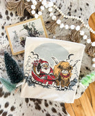 Highland Sleigh Christmas Design (Youth Onesie/Tee)(cream)