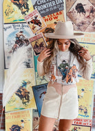 The Calf Roper Distressed Tee (Adult)(Taupe)