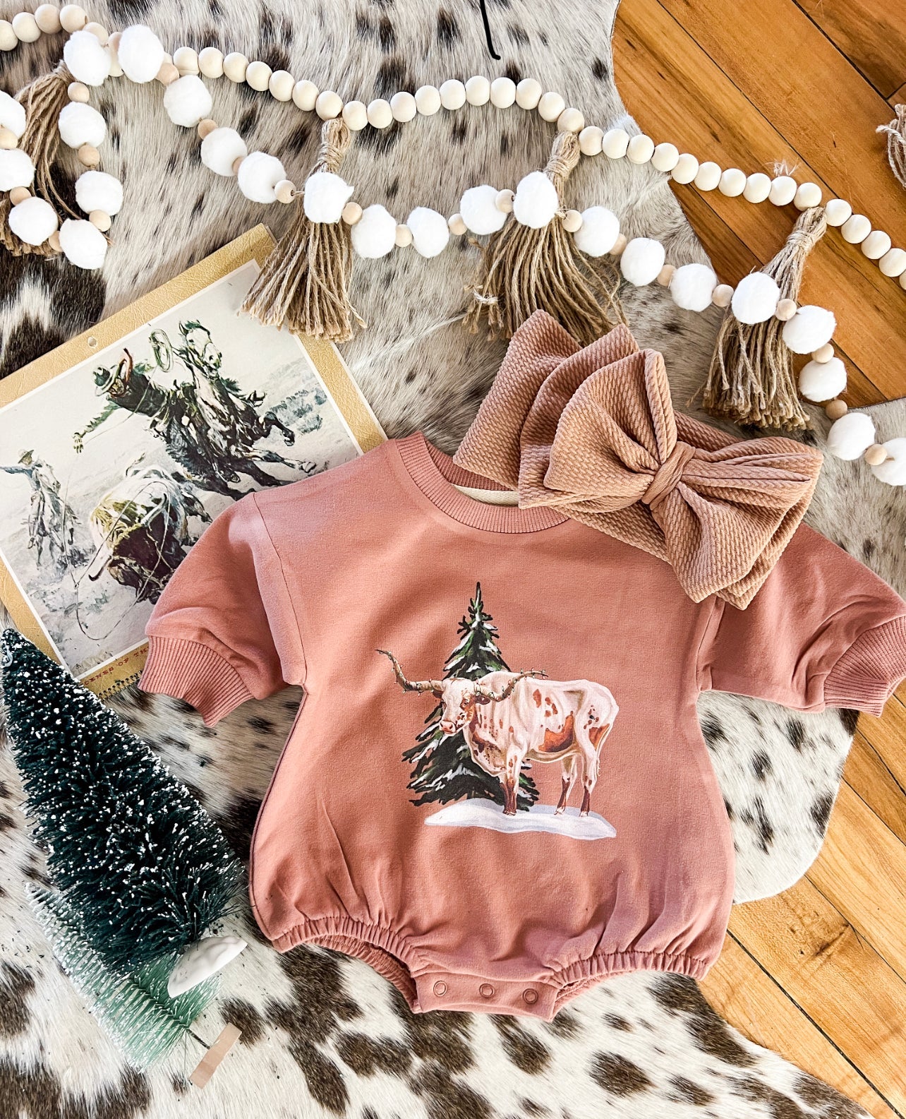 The Longhorn Christmas Bubble Romper