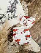 Longhorn Ribbed Bummie & Bow