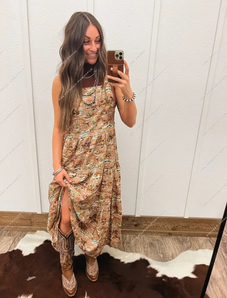 It’s About To Get Western Overall Dress