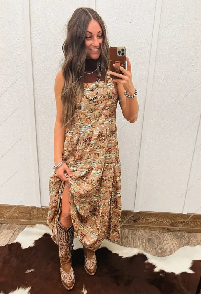 It’s About To Get Western Overall Dress