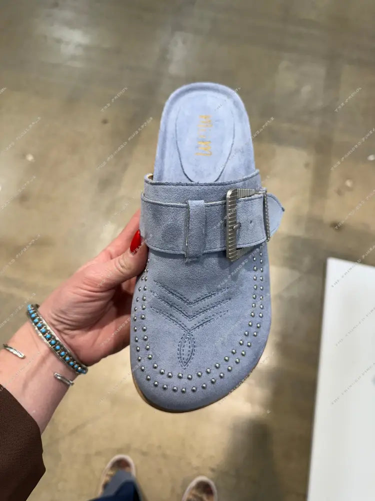 Jolene Clog Mules (Blue)