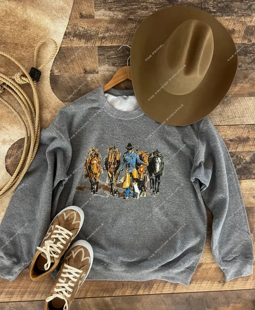 Leader Of The Pack Tee Or Sweatshirt (Adult)(Dark Heather Grey)