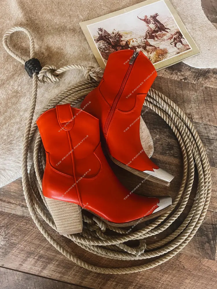Lone Ranger Western Bootie(Red)