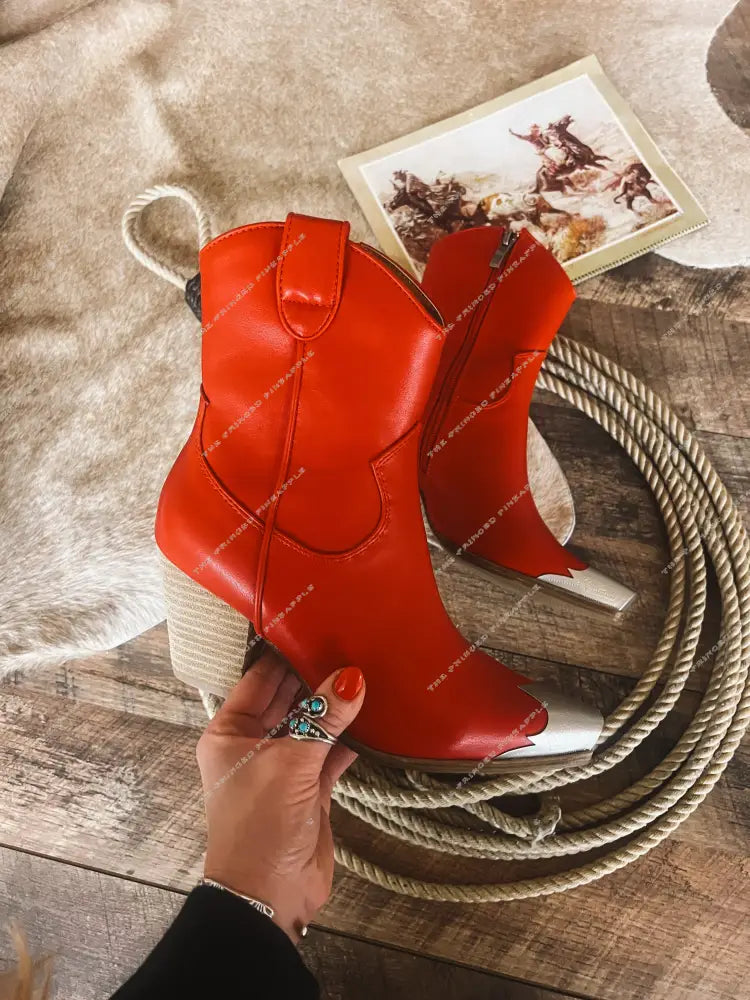 Lone Ranger Western Bootie(Red)