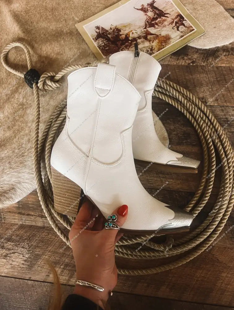 Lone Ranger Western Bootie(White)