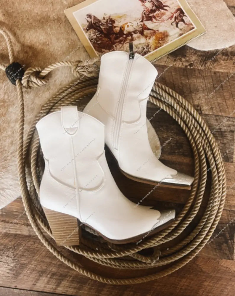Lone Ranger Western Bootie(White)