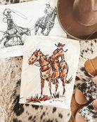 Lone Rider Cowgirl Design (Youth Onesie/Tee)(cream)
