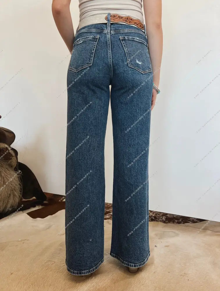 Lone Star High Rise Wide Leg Denim (7148)