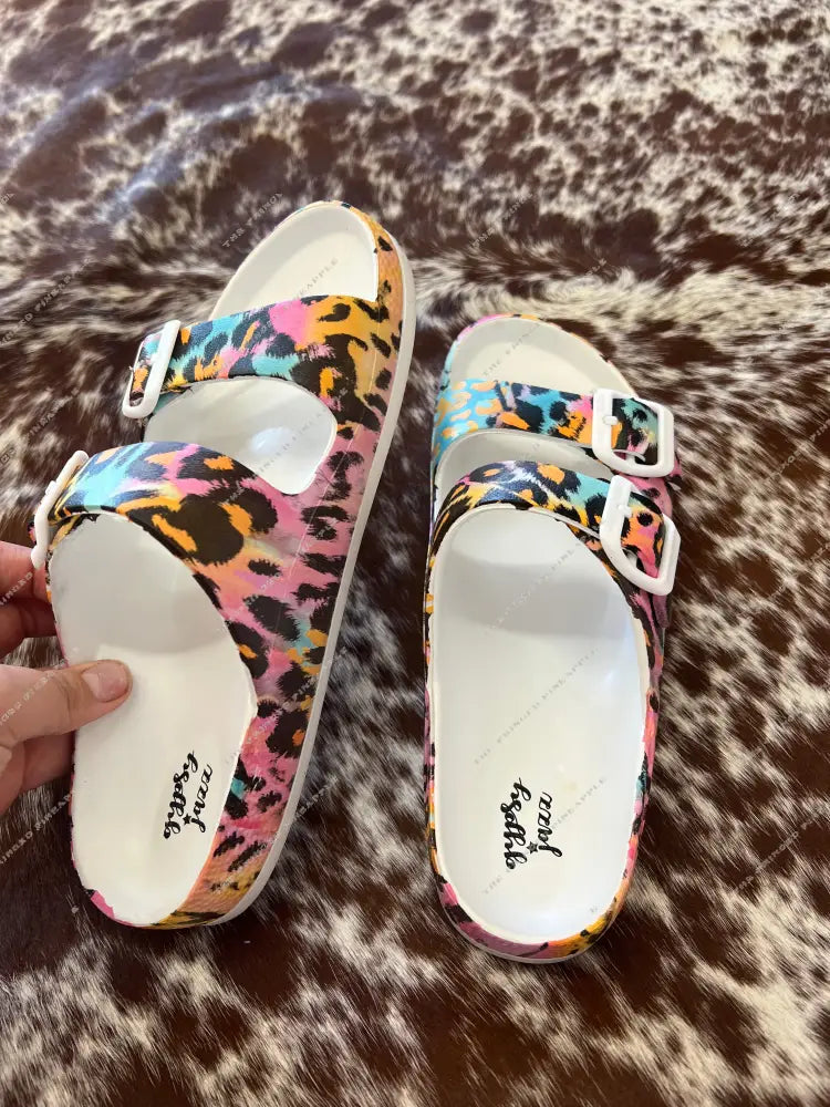 Mama Mia Leopard Slides