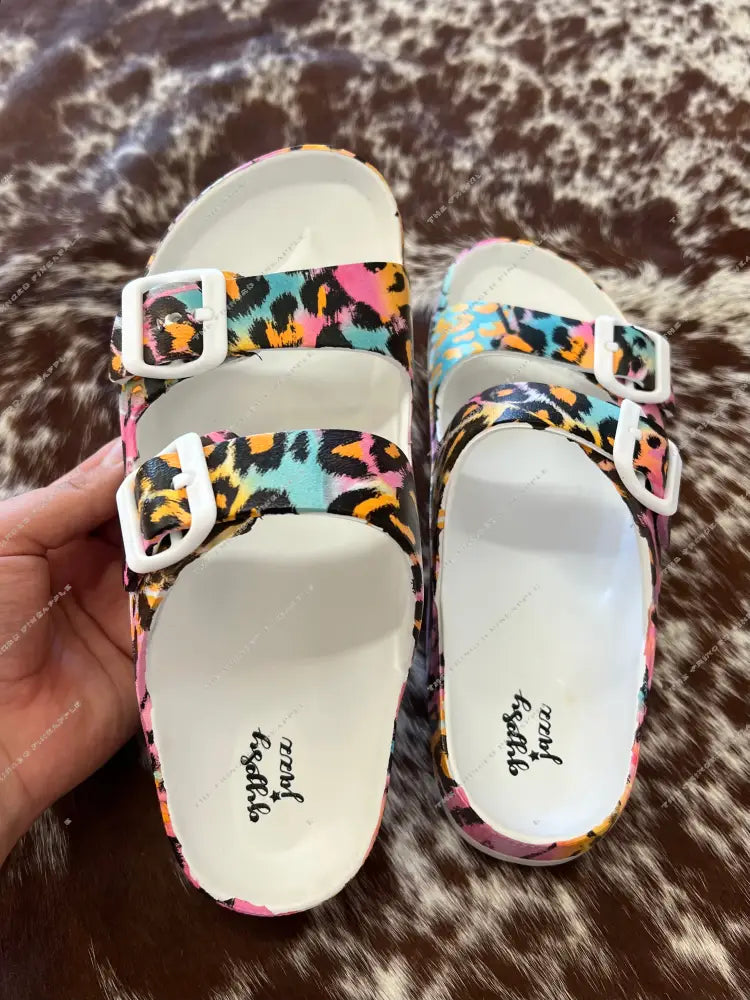 Mama Mia Leopard Slides