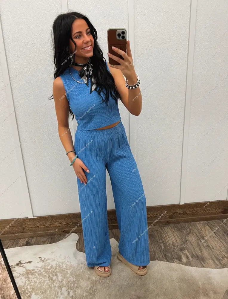 Morning Glory Cowgirl Set (Blue)