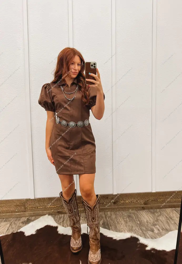 NFR Ready Chic Dress (Brown)